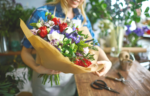 A florist at work