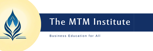 The MTM Institute banner with logo